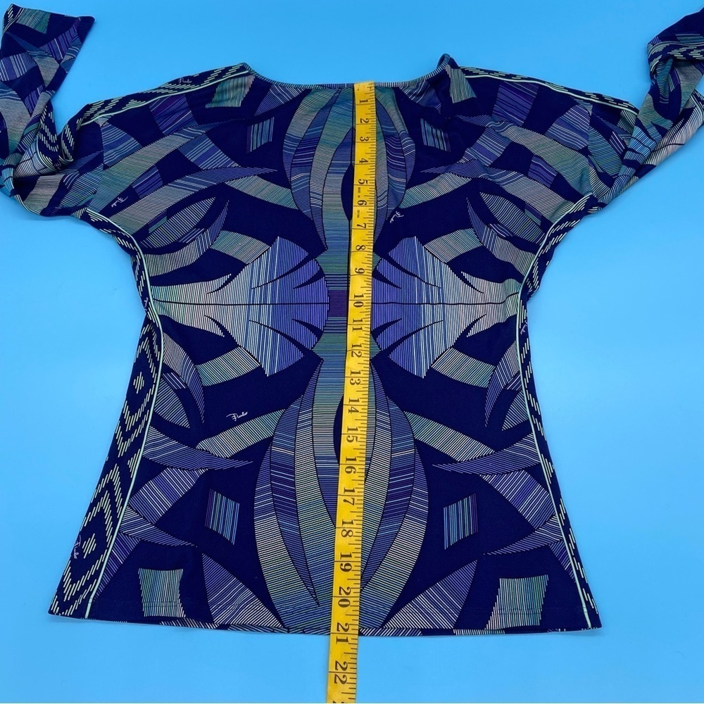 Vintage Emilio Pucci 2 Piece Skirt Set 100% Silk Geometric Pattern Multi Size 6 - Picture 8 of 13